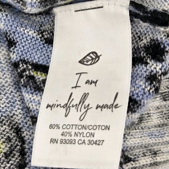 Nic Zoe Pebble Blues Knit Sweater Top Womens Size Large Leopard Fall Winter Soft - Picture 7 of 8